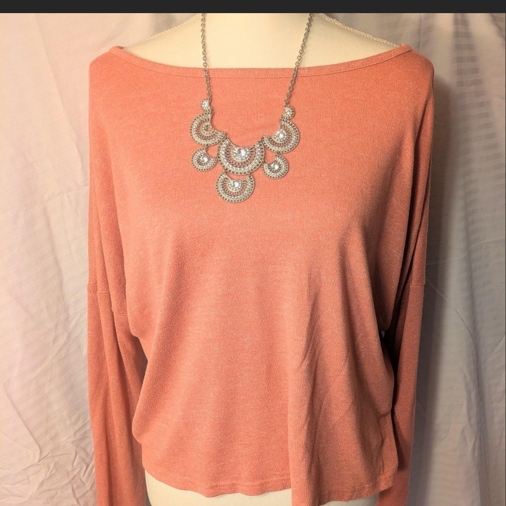 Roxy Women's Boatneck Pullover Top - Coral Rose